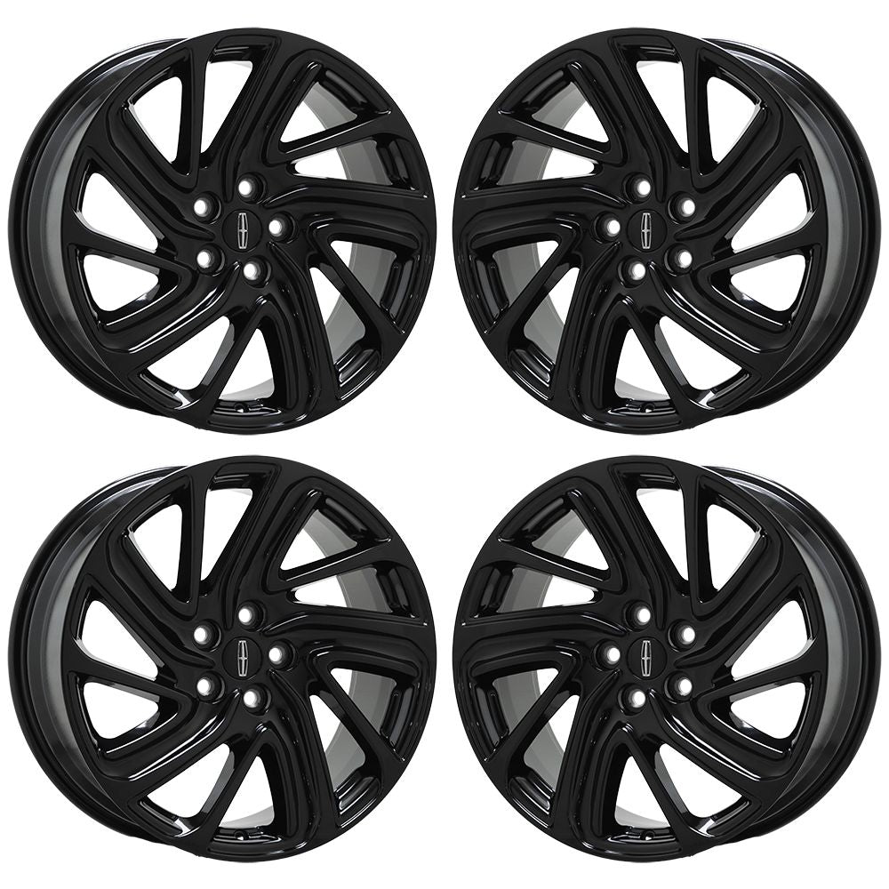 19" Lincoln Aviator Gloss Black wheels rims Factory OEM 2020-2024 10187 EXCHANGE